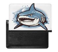 Blue Shark Pictures Passport Cover Protector Rfid Blocking Passport Holder Id Card Holder Secure Travel Wallet Organizer for Passport Tickets Credit Cards, style, One Size