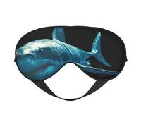 Blue Shark Print Eye Mask for Sleeping Light Blocking,Soft Breathable Eye Mask,Adult Party Eyeshade Favors