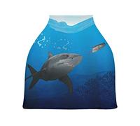 Blue Shark Sea Stretchy Baby Car Seat Cover,Canopy Nursing Covers,Soft Breathable Windproof Scarf Changepad for Winter Infant Breastfeeding Boys