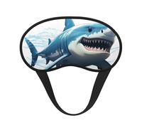 Blue Shark Sleep Mask for Side Sleeper, Blackout Sleeping Eye Mask, Soft Breathable Eye Cover for Women Men Travel Eyeshade, Relaxing Zero Pressure Night Blindfold