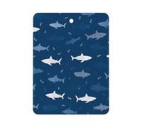 Blue Sharks Pattern Automotive Air Fresheners Square