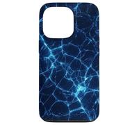 Blue Shattered Glass for Abstract Cracked Power energy Ice Case for iPhone 13 Pro