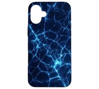 Blue Shattered Glass for Abstract Cracked Power energy Ice Case for iPhone 16 Plus