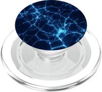 Blue Shattered Glass for Abstract Cracked Power energy Ice PopSockets PopGrip for MagSafe