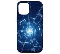 Blue Shattered Glass for Abstract Cracked Power Ice Art Case for iPhone 12/12 Pro