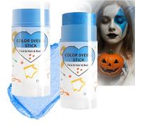 Blue Shimmer Face Paint Stick - Twist-Up Cream Makeup for Halloween Cosplay, Waterproof, Quick-Dry Buildable Coverage, Safe for Sensitive Skin, Suitable for Mermaid, Alien & Skull SFX Looks
