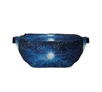 Blue Shining Star Printed Fanny Pack Waist Bag for Men Women, Adjustable Bumbags Hip Bum Bag Travel Crossbody Bags Sports Running Hiking Belt Bag