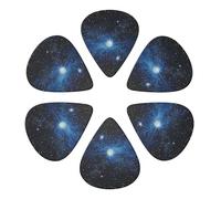 Blue Shining Star Printed Guitar Picks Plectrum,Guitar accessories,6pcs 0.46mm