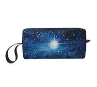Blue Shining Star Printed Travel Makeup Bag Portable Cosmetic Bag Makeup Case Toiletry Handbag Organiser for Women