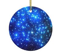 Blue Shining Stars Christmas Ornaments, Hanging Festive Decorative Ornament, Perfect for Holiday and Gift