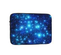 Blue Shining Stars Laptop Case 17 inch, Water Resistant Laptop Sleeve Shockproof Protective Traveling Computer Bag Portable Business Briefcase for Men Women