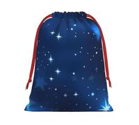 Blue Shining Stars Pattern Print Multi-Functional Drawstring Reusable Gift Pouch Daily Storage All Occasions Use