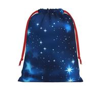 Blue Shining Stars Pattern Print Practical Drawstring Gift Travel Pouches Men Women Multiple Occasion Daily Carry