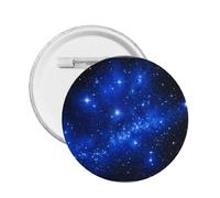 Blue Shining Stars -Print Custom Round Enamel Pin - Alloy Metal Lapel Badge For Jacket, Bag, Gift Idea.