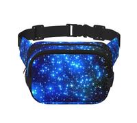 Blue Shining Stars Print Stylish and Practical Waist Bag,Adjustable,Perfect for Travel,and Outdoor Activities