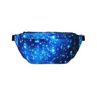 Blue Shining Stars Printed Fanny Pack Waist Bag for Men Women, Adjustable Bumbags Hip Bum Bag Travel Crossbody Bags Sports Running Hiking Belt Bag