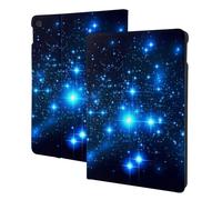 Blue Shining Stars Printed Tablet Case for Ipad 7th Generation 10.2", Pu Leather Non-Slip Tablet Cases Shockproof Stand Cover with Auto Sleep/Wake Cover