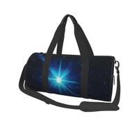 Blue Shining Stars Travel Duffel Bag Sports Gym Bag, Lightweight Overnight Weekender Bag With Shoes Compartment Yoga Gym Sports Bag For Men Women