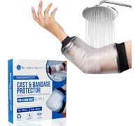 Blue Shoe Guys Reusable Waterproof Picc Line Sleeve Cover For Upper Arm, L/XL for Proper Wound Protection Picc Line Shower Cover and Waterproof Sleeve Protector for IV, Shower sleeve for Upper Arm