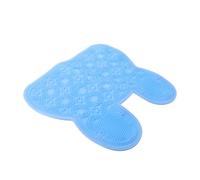 Blue Shower Foot Scrubber Pad with Suction Cups for Exfoliating | Pe Textured Surface, Raised Nodules and Non Slip Cleaning, Shower Use for Home Spa Foot Care