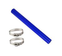 Blue Silicone Coolant Hose - ID16-85mm, 500mm Length, Multi-Layer Reinforced with 2 Clamps(42mm)