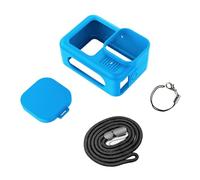 Blue Silicone Sleeve Rubber Protective Case for Hero 12 Hero 11 Hero 10 Hero 9 Black,Battery Side Cover&Screen Protectors&Lens Caps&Lanyard for Hero 12/11/10/9 (Blue(13))