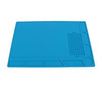 Blue Silicone Soldering Pad Mat with Heat Insulation, Non Slip, Resisting for Phone PC Maintenance