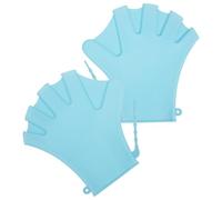 Blue Silicone Water Resistance Gloves for Women Surfing Training | Diving Practice Aid, Wear Resistant Hand Protection, Aquatic Fitness Class Use, Adjustable Pair for Pool Sessions