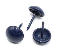 Blue/Silver Powder Coated Upholstery PINS - 11mm Head - 13mm PIN - Stud Tacks (50)