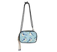 Blue Simple Spring Birds Sling Purse Crossbody Mens Waterproof with Adjustable Strap Black Handbag Date carteras de mano para mujer