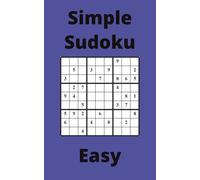 Blue Simple Sudoku Book, 9x9 Puzzles, 300 Pages, 5x8, Easy