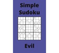 Blue Simple Sudoku Book, 9x9 Puzzles, 300 Pages, 5x8, Evil