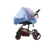 (Blue(Simple)) Zipper type fly protection accessories children's crib summer mesh carriage full cover mosquito net baby stroller trolley