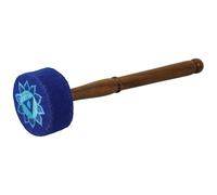 Blue Singing Bowl Mallet Accessory with Cloth Head, Wooden | Peach Wood Handle, round Corners and Smooth Finish, Travel-friendly for Meditation Class and Spa Therapy