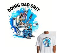 Blue Skeleton Skull Play Phone Iron On Transfers for T-Shirts Rub on Transfers Stickers Vinyl Ready to Press Stickers Iron on Decals for T-Shirts Clothing Hoodie DIY Crafts