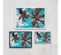 Blue Skies And Palm Trees Giclee Art Print - A2 - Print Only