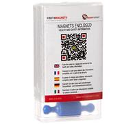 Blue Skittle Magnet for Fridge, Office, Whiteboard, Noticeboard, Filing Cabinet - 12mm dia x 21mm tall - Pack of 12