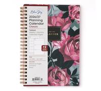 Blue Sky 2026-2027 Weekly and Monthly Academic Year Planner Calendar, July 2026 - June 2027, 5" x 8", Flexible Cover, Wirebound, Laminated Tabs, Roosevelt Pink