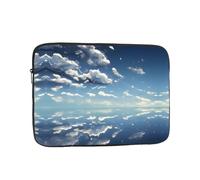 Blue sky and white clouds 17 inch Print Laptop Case, Business/Office Commuter Laptop Case