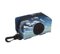 Blue sky and white clouds Pet travel garbage bag storage bag Essentials for hiking or camping in the countryside Ensure you have an enjoyable experience