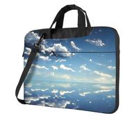 Blue sky and white clouds Shockproof Laptop Bag 14 inch Light Durable Polyester Material for Business and Everyday Use