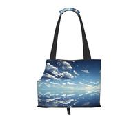 Blue sky and white clouds Small pet carrier suitable for shopping malls airplanes buses and subways