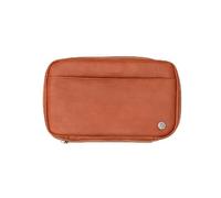 Blue Sky ASMBLD Tech Organizer, 8" x 4.5" x 2", Faux Leather, Non-Dated, Zip Closure, Travel Cable Organizer for Cords, Chargers, and Accessories (Zip Closure, Tan)