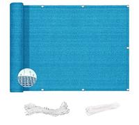 Blue Sky Balcony Privacy Screen 85 x 850 cm UV Protection Durable 185 g/m² PEHD Easy Install with Cables & Ropes Perfect for Outdoor Railing & Patio Use
