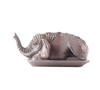 Blue Sky Ceramic Elephant Butter Dish, 8.25-Inch x 5.25-Inch x 4-Inch