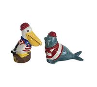 Blue Sky Ceramics Sailor Buddies Salt & Pepper Set, Multicolor