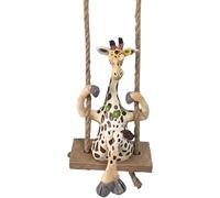 Blue Sky Clayworks Blue Sky Ceramic Giraffe Garden Swinger, Multicolor