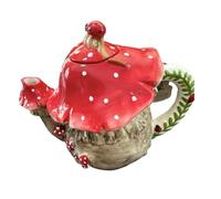 Blue Sky Clayworks Ceramic Garden Magical Mushroom Ladybug Teapot 22547