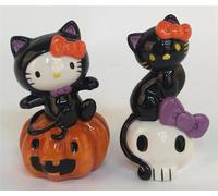 Blue Sky Clayworks Hello Kitty Black Cat Halloween Salt and Pepper, Set of 2, Kitchen Accessories