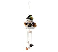 Blue Sky Clayworks Hello Kitty Witch Charm Wind Chime, Ceramic, 4.25" L x 3.25" W x 8.75" H, Midnight Tinkly Parade